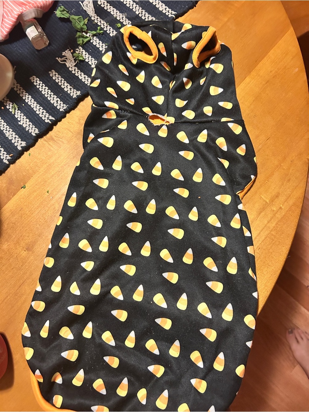 Black Candy Corn Halloween Pet Hoodie